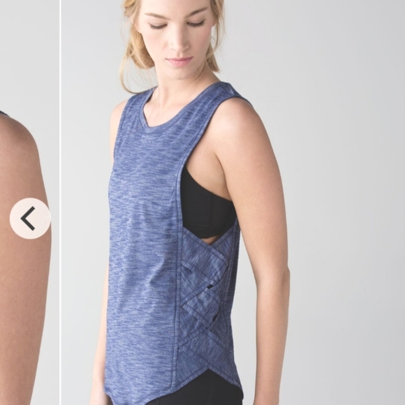 EUC Lululemon Var-City Muscle Tank Heathered Hero Blue - Picture 7 of 7